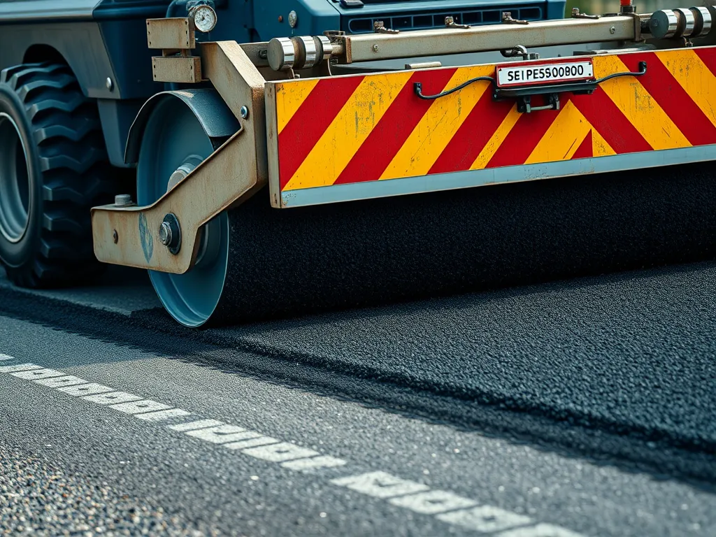 Asphalt smoothing machine in action improving pavement quality and longevity