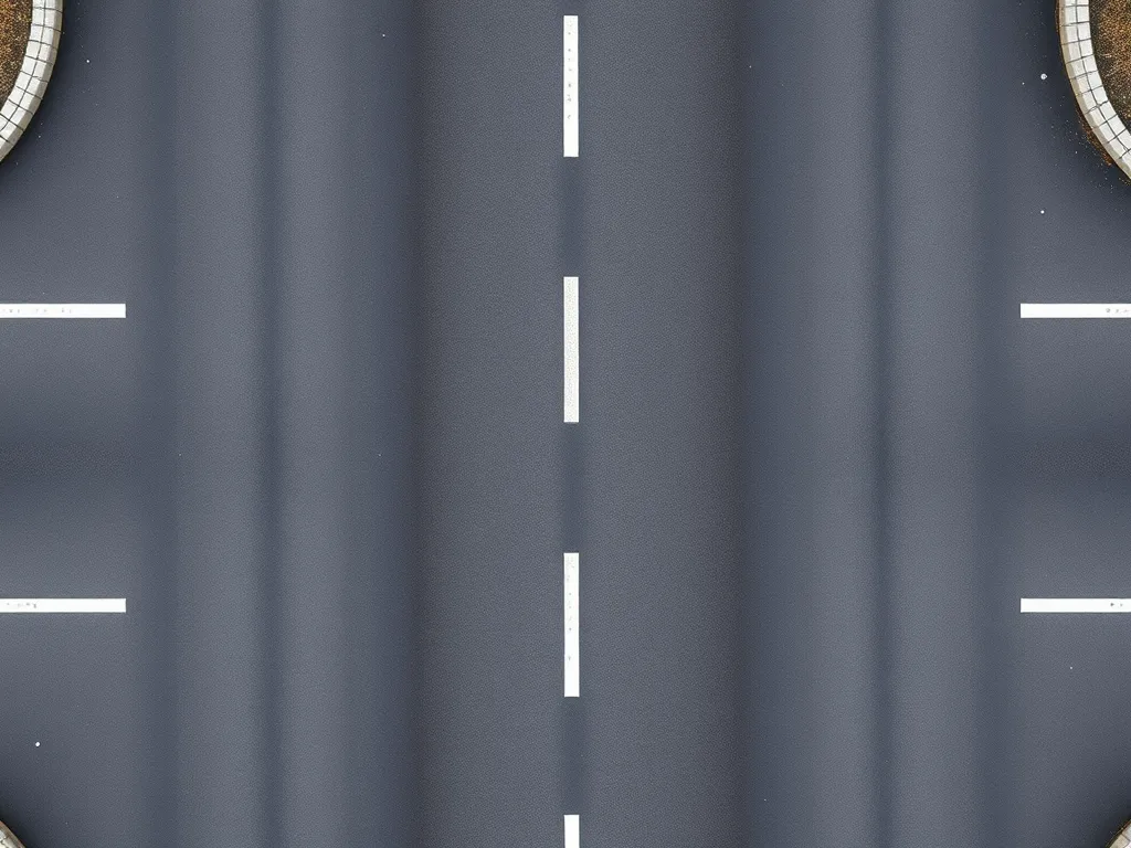 Aerial view of a newly paved asphalt road demonstrating its use in sustainable infrastructure