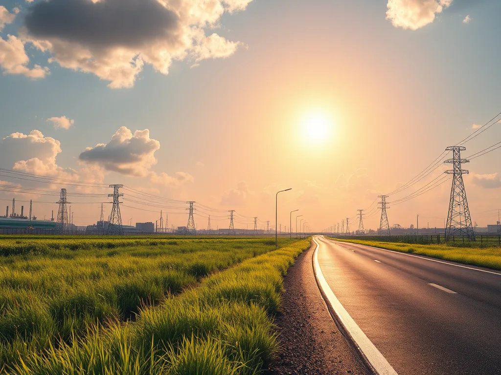 Asphalt road under sunlight, relevant to dog safety and asphalt temperature.