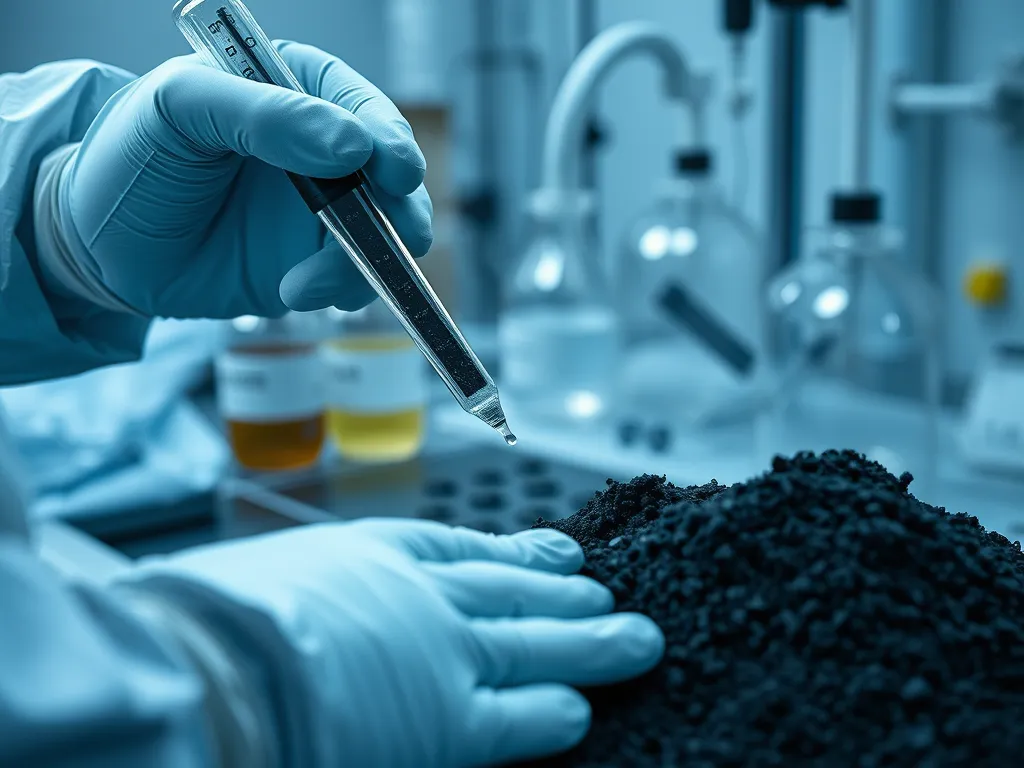 Laboratory analysis of asphalt to determine toxicity levels.