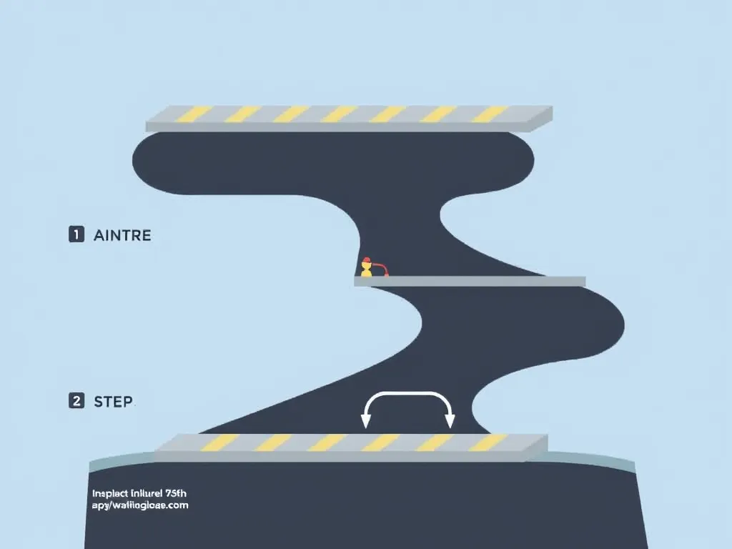 Diagram illustrating the installation process for asphalt walkways, highlighting key steps.