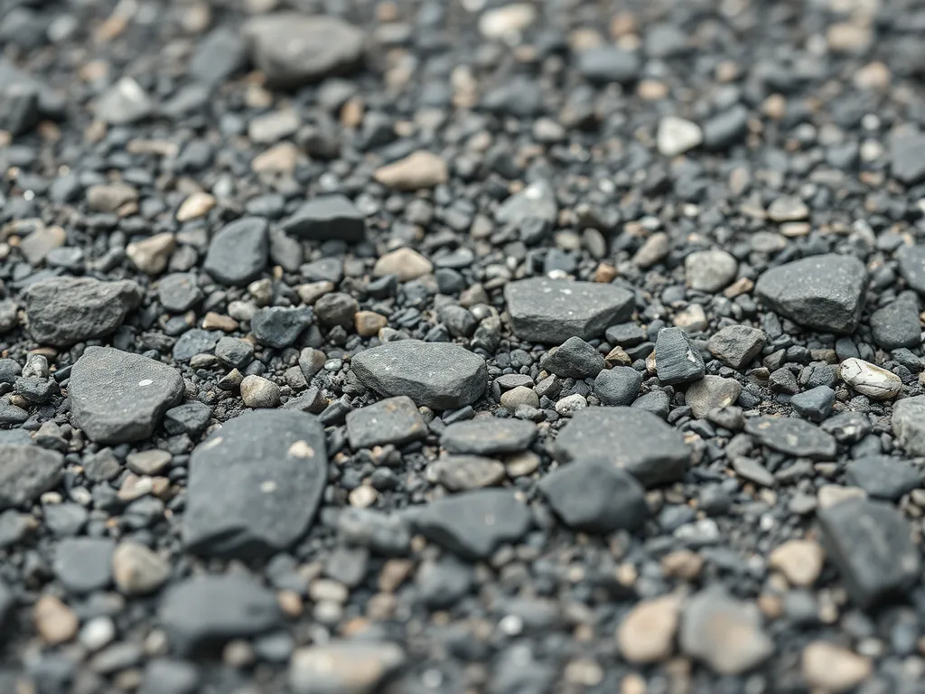 Close-up view of asphalt surface highlighting its weather resistance features.