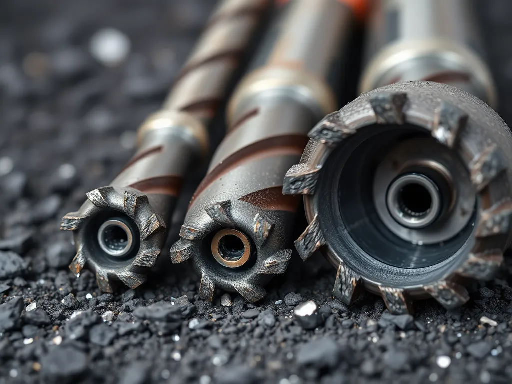 High-quality drill bits designed for drilling asphalt driveways.