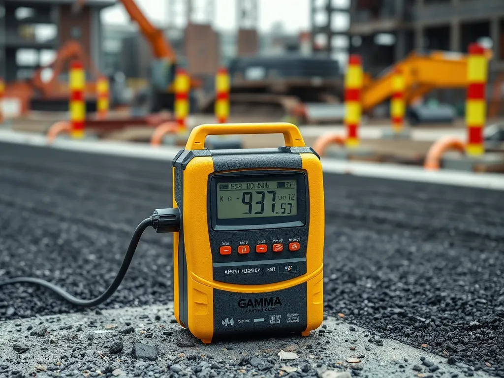 Gamma density gauge used in ASTM D2041 Theoretical Maximum Specific Gravity and Density test