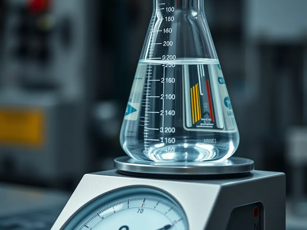 Beaker measuring Theoretical Maximum Specific Gravity and Density for ASTM D2041 Rice Test