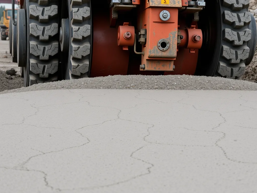 Heavy equipment performing soil compaction on a construction site for optimal compaction practices