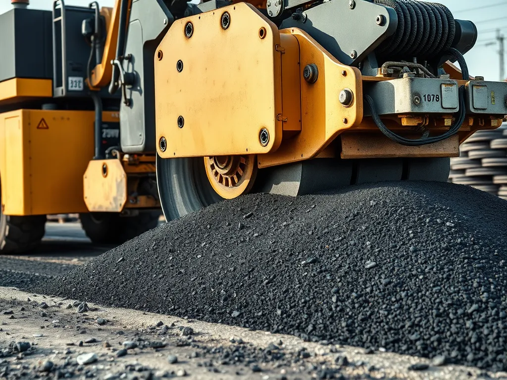 Heavy machinery performing asphalt compaction for optimal construction.