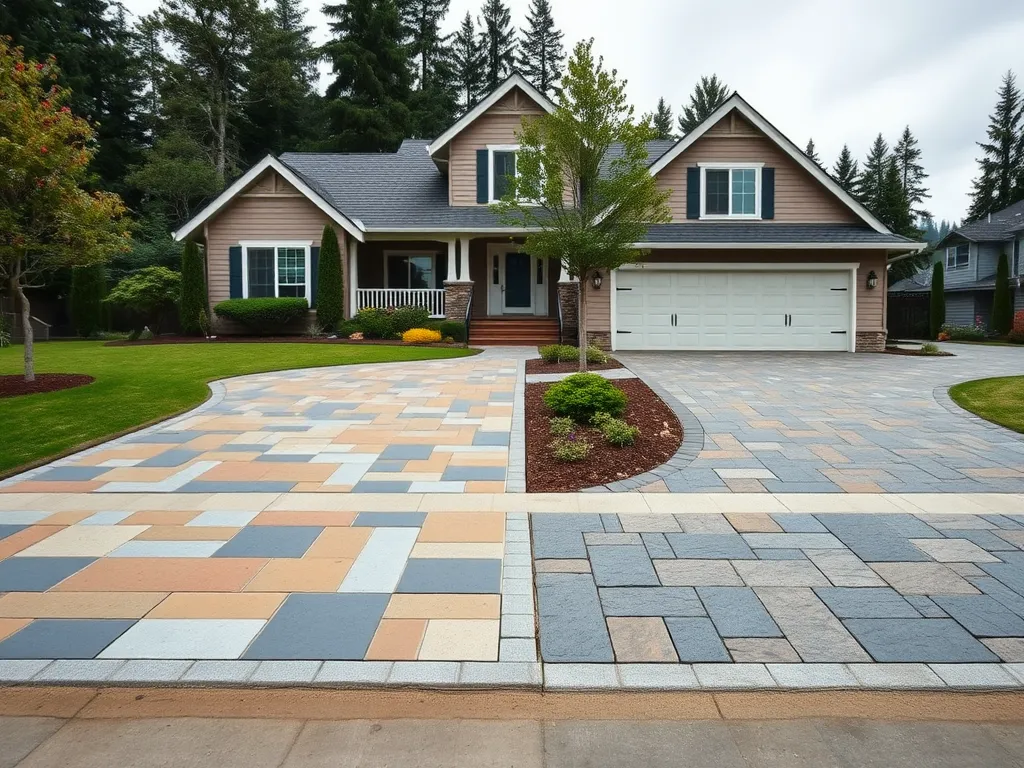 Various driveway materials showcasing design options for homeowners
