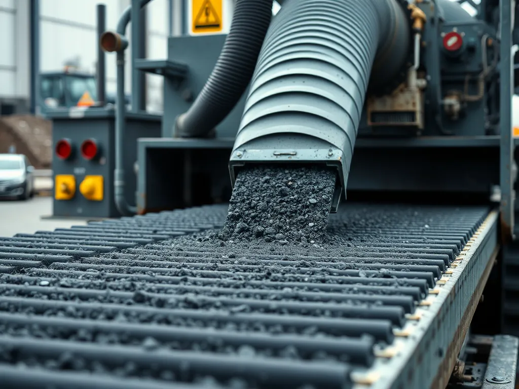 A paver machine loading asphalt efficiently, highlighting best practices for asphalt loading.