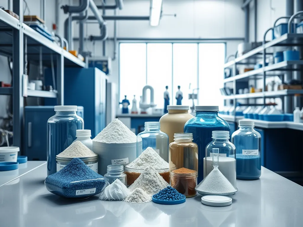 Various binder materials demonstrating homogeneity in a lab setting