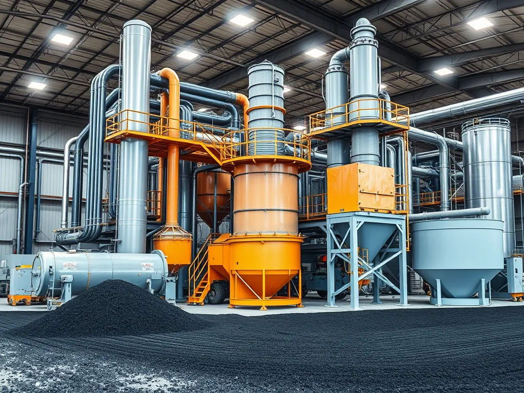 Advanced machinery for producing innovative bitumen additives.