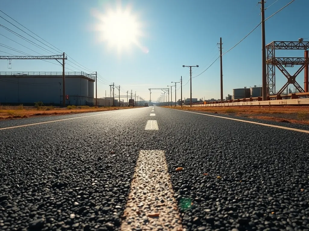 A newly paved road showcasing the benefits of innovative bitumen additives