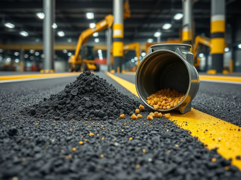 Illustration of bitumen and aggregate used to demonstrate cohesion characteristics.