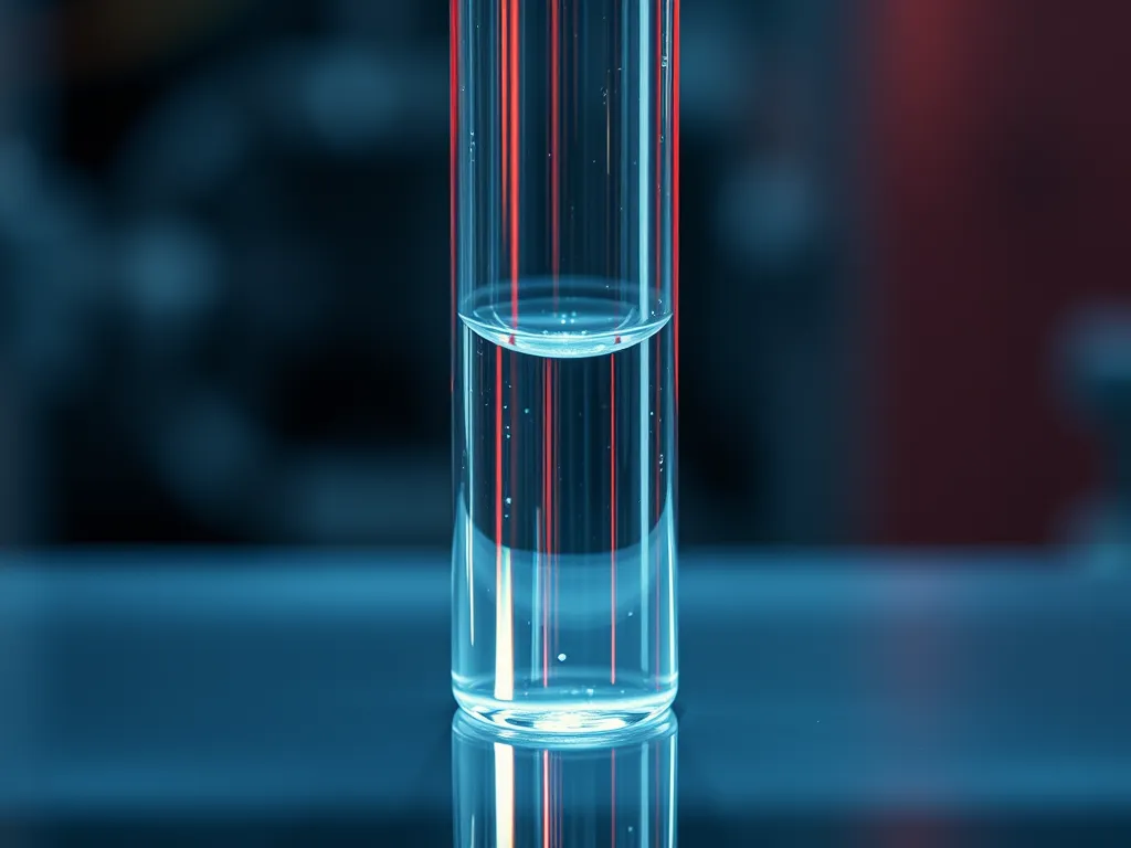 Test tube showing liquid for bitumen compatibility assessment