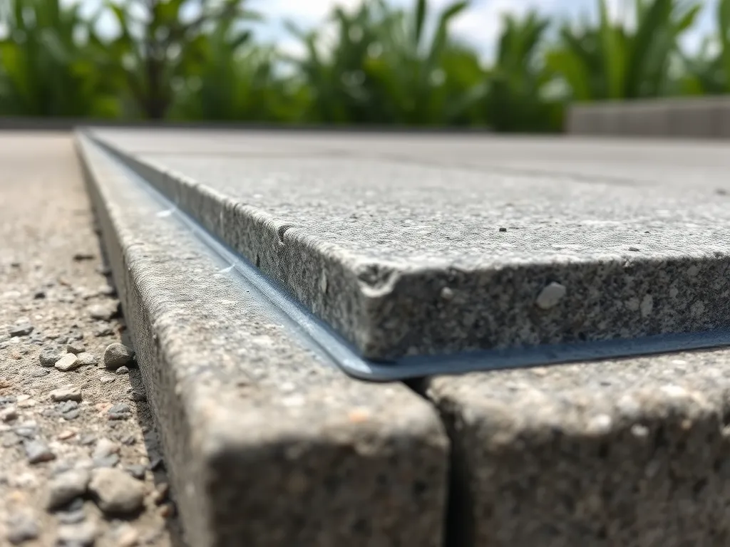 Close-up of bonded concrete and asphalt surfaces demonstrating effective bonding techniques.