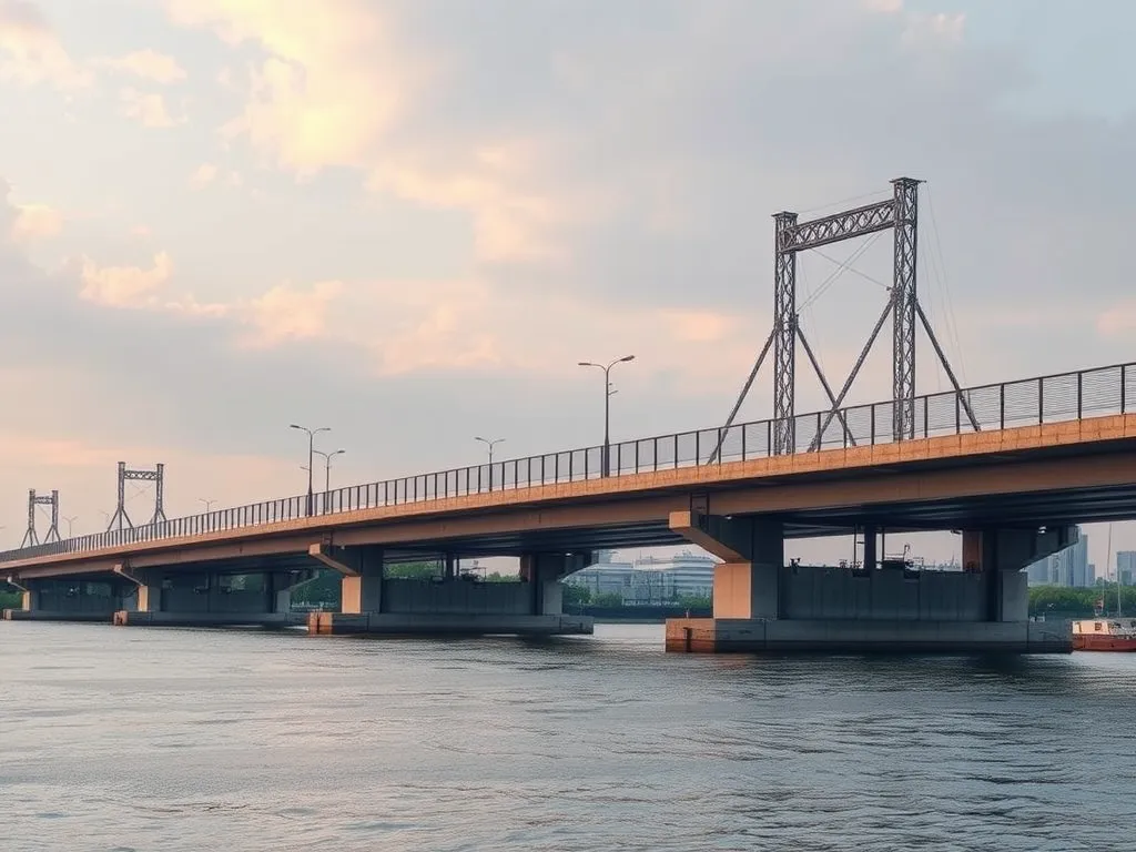 A bridge showcasing the importance of asphalt waterproofing for bridge decks.