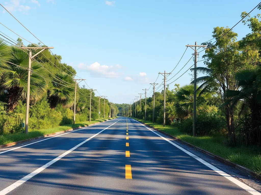 A clear road showcasing asphalt selection under climate considerations