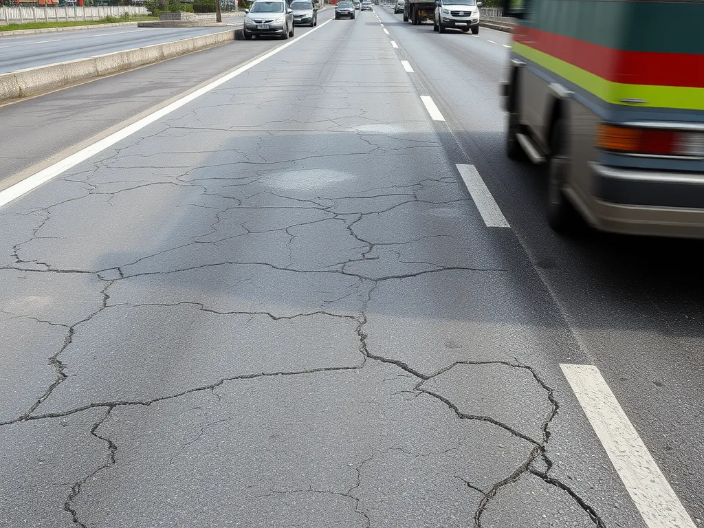 Cracked asphalt road highlighting the need for cold mix asphalt repairs and their long-term performance