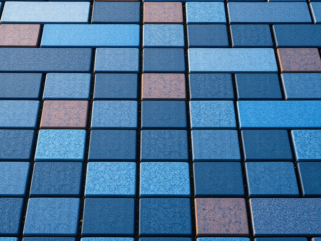 Different types of pavers in varying shades for comparison in landscaping projects