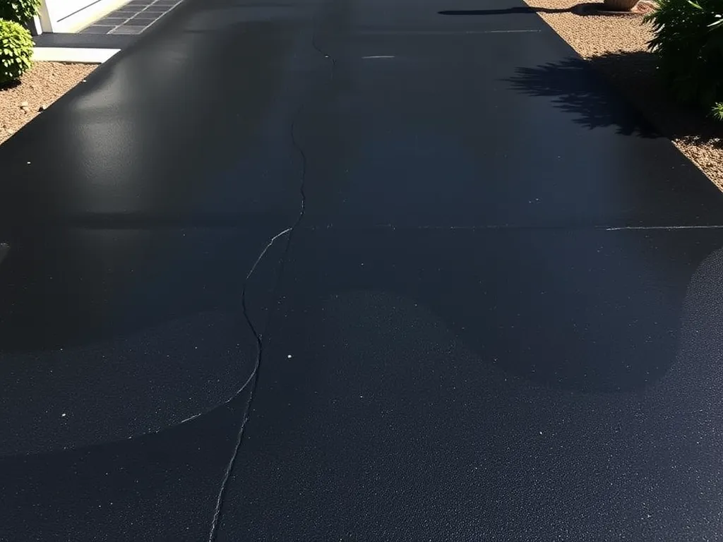 Cracked driveway needing cost-effective repair solutions