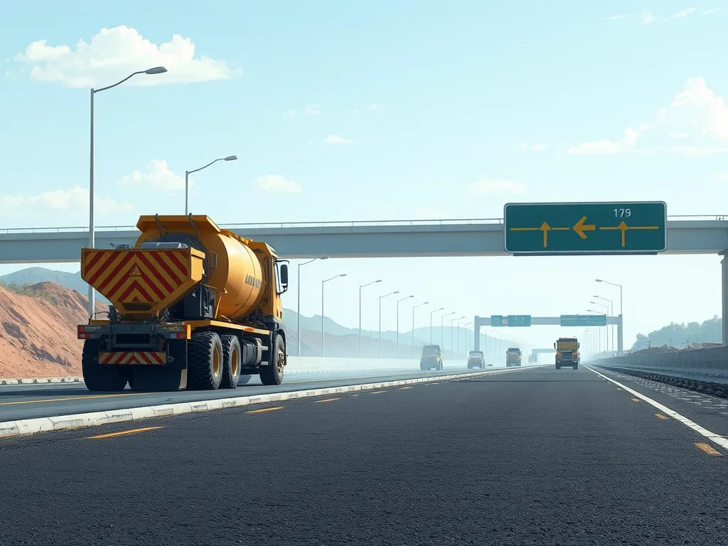 Warm mix asphalt being used in road construction, highlighting its cost-effectiveness.