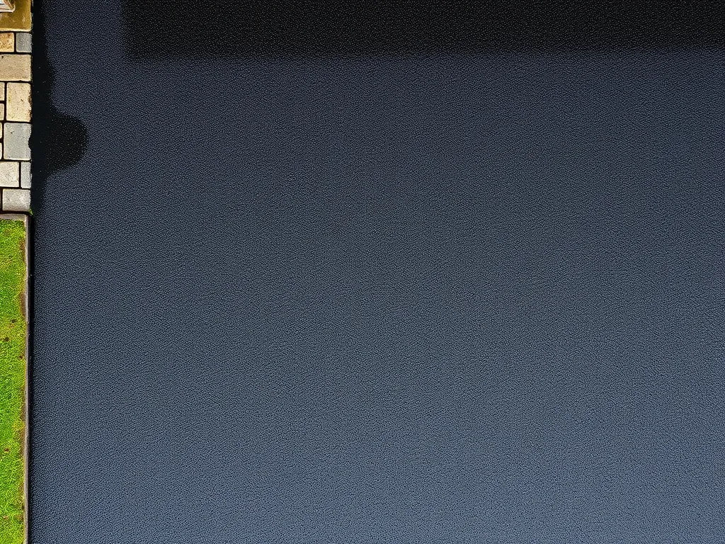 Freshly sealcoated asphalt surface showcasing the benefits of sealcoating for cost effectiveness.