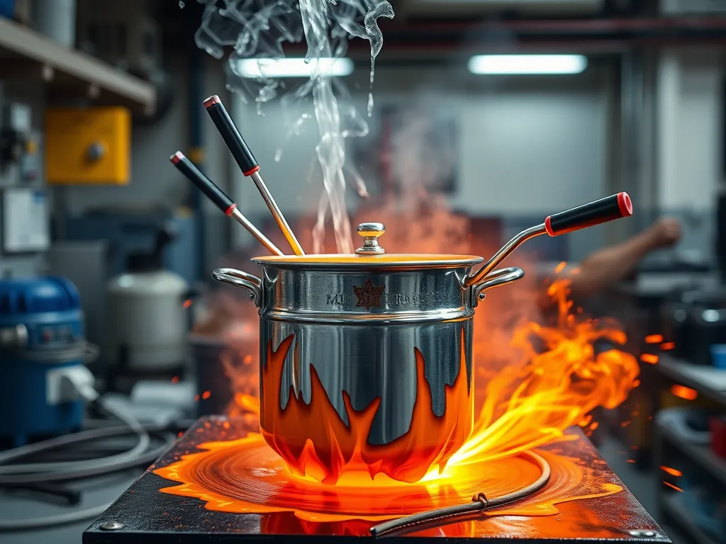 Visual representation of the crack sealing process highlighting equipment and fire safety.