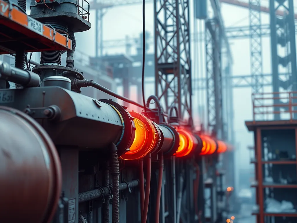 Industrial machinery related to asphalt production, illustrating the process of measuring asphalt in cubic yards and tons.