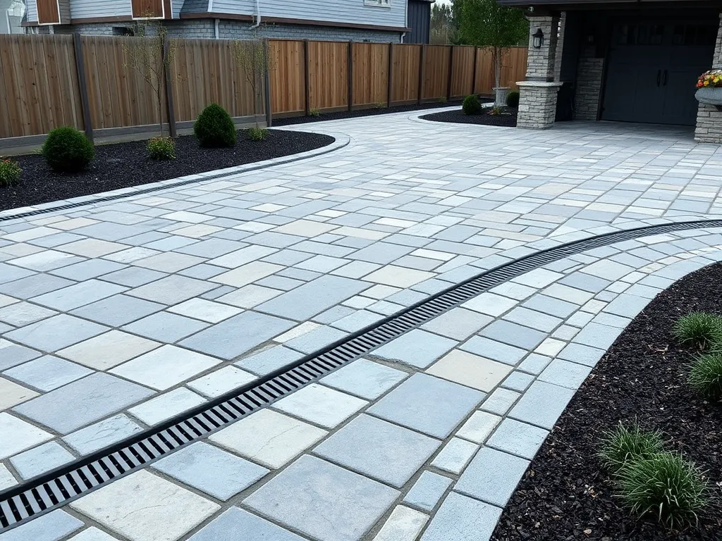 Modern driveway design featuring stylish pavers and landscaping for enhanced aesthetics and functionality