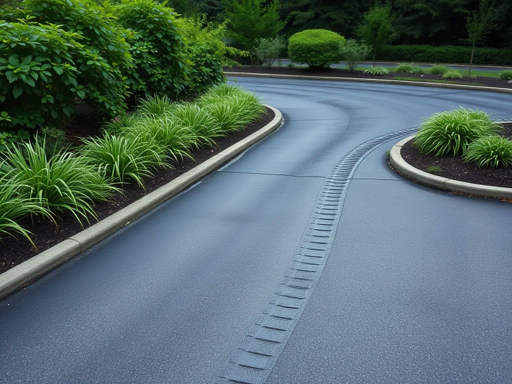 Well-designed driveway showing proper drainage for longevity