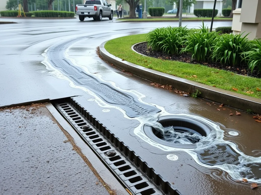 Effective drainage system preventing water accumulation on driveway for enhanced longevity.