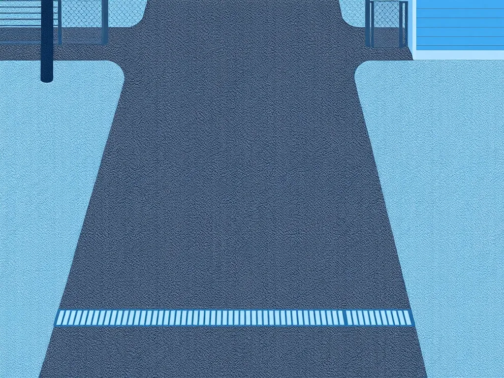 Illustration of an improved driveway drainage system showing proper water flow management