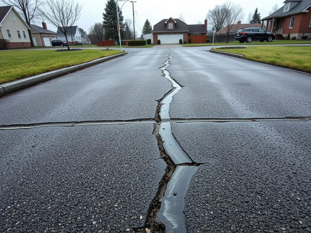 Cracked driveway highlighting the need for regular driveway inspections