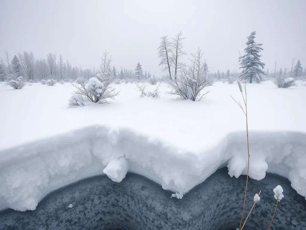 Snow-covered landscape highlighting site evaluation factors for driveway preparation