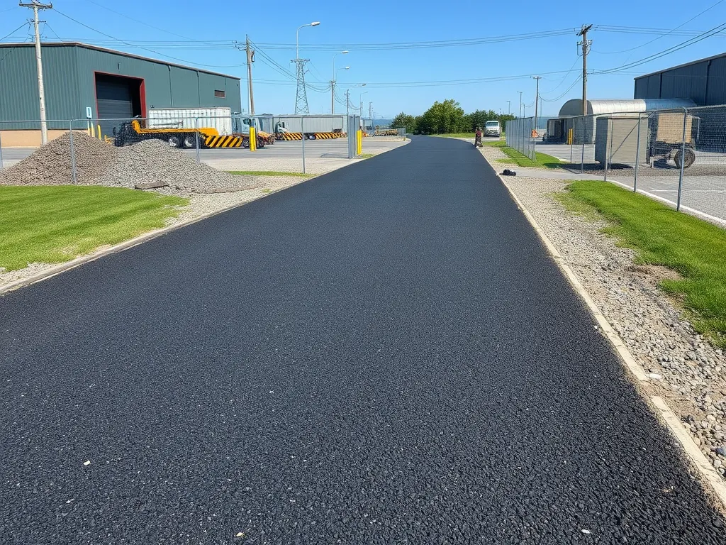 Freshly paved driveway showcasing cost-effective solutions to common driveway problems.