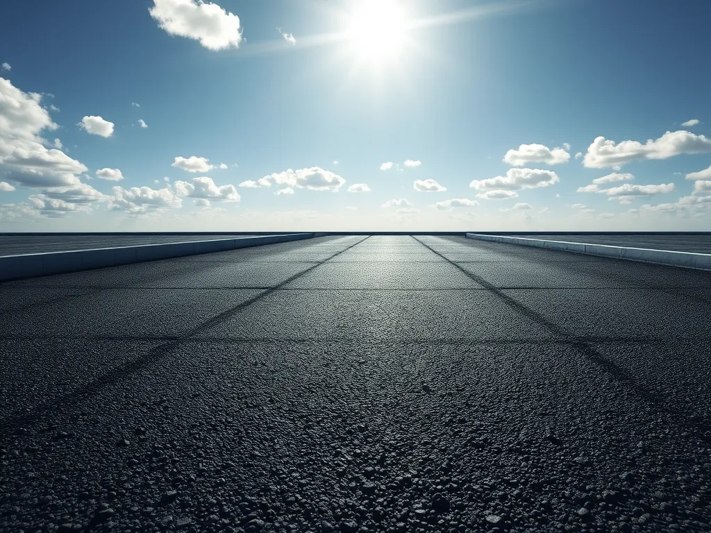 A well-maintained asphalt driveway under sunlight, ideal for discussing driveway sealers.
