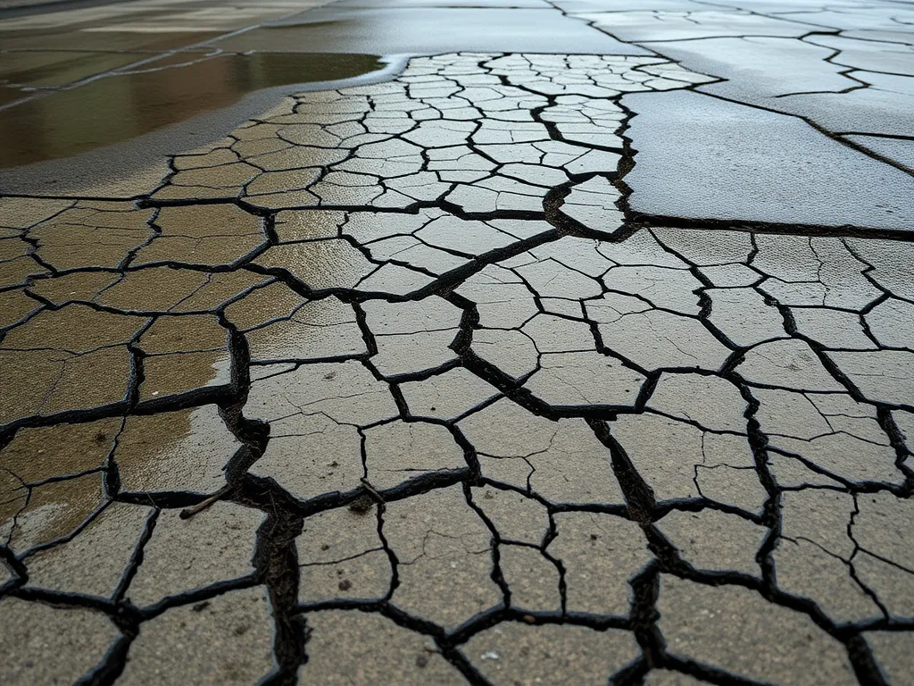 Cracked driveway surface indicating need for durability enhancements