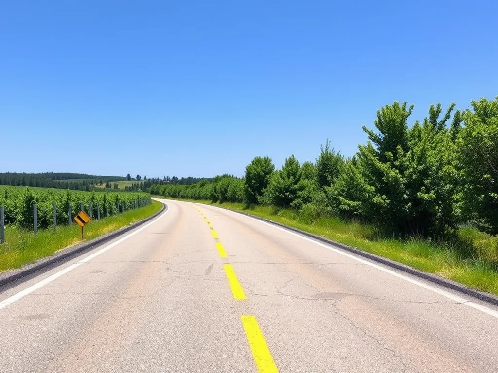 A well-maintained asphalt road highlighting the importance of proper asphalt maintenance in economic efficiency.