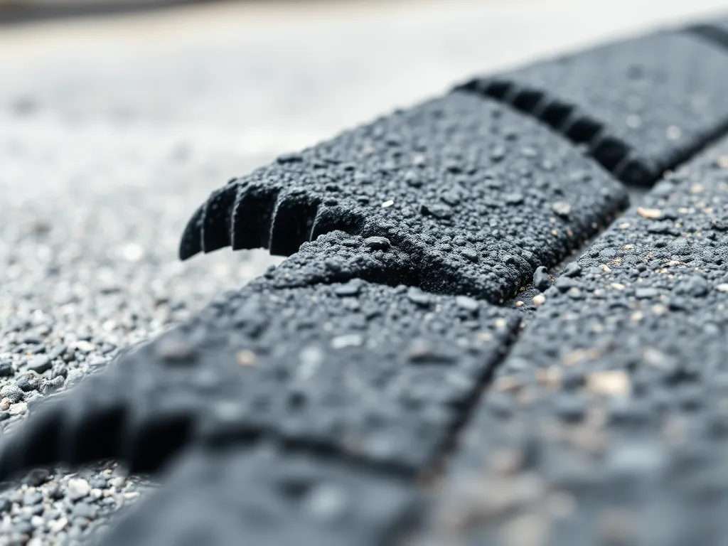 Close-up of edgers and groovers used in asphalt finishing application.
