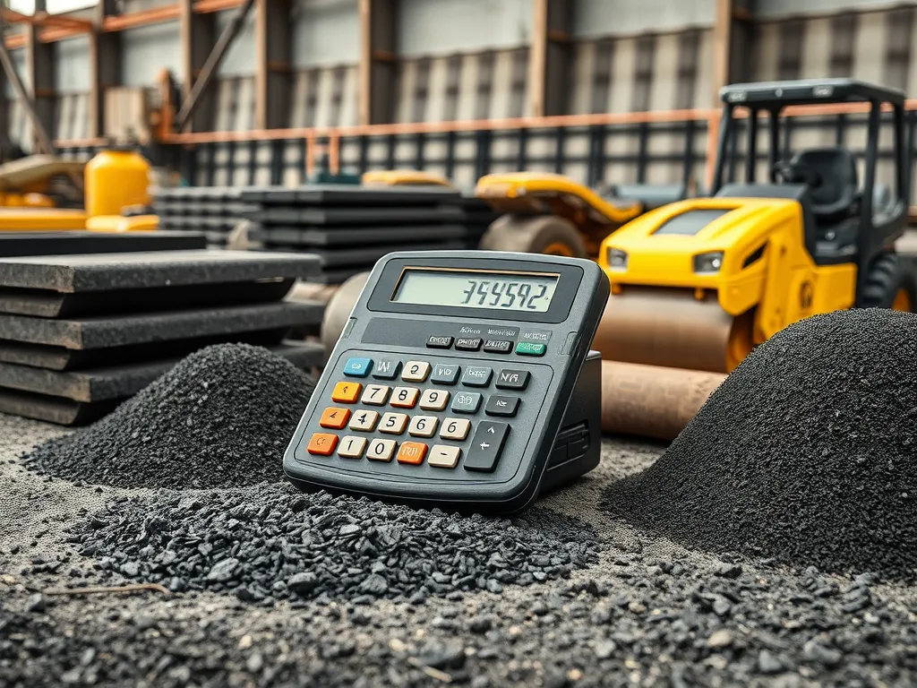 Calculator used for effective asphalt compaction techniques.