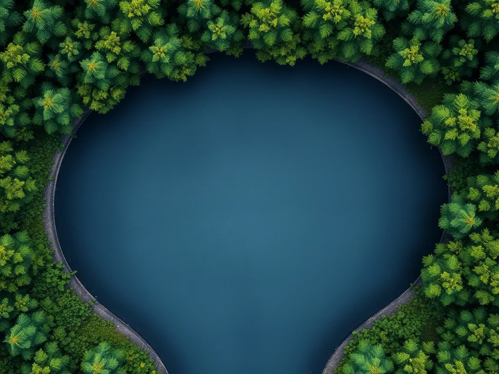 A serene landscape showcasing a durable driveway beside a tranquil water body, highlighting driveway durability and maintenance tips.