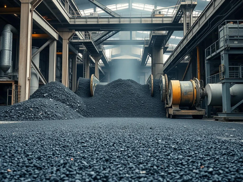 Warm mix asphalt production process showcasing environmentally friendly materials.