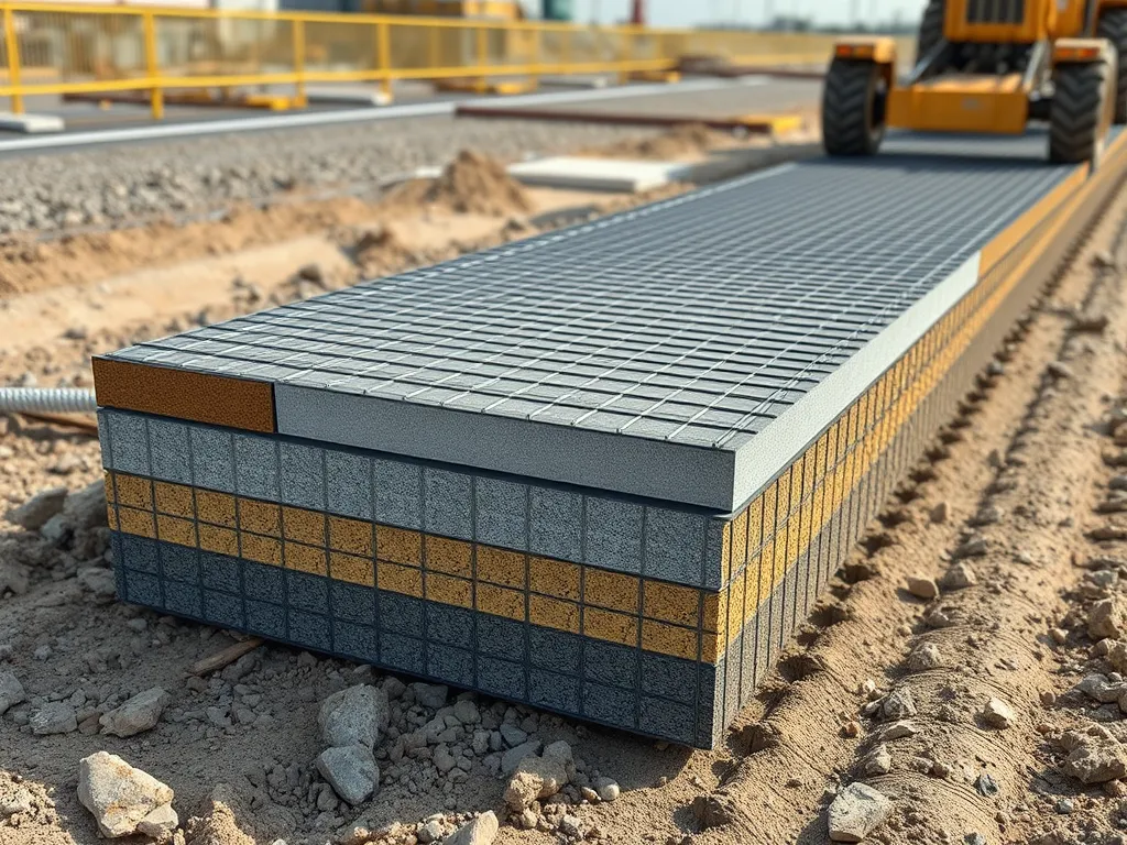 A close-up image of a construction repair technique involving layered materials, illustrating the choice of repair methods.