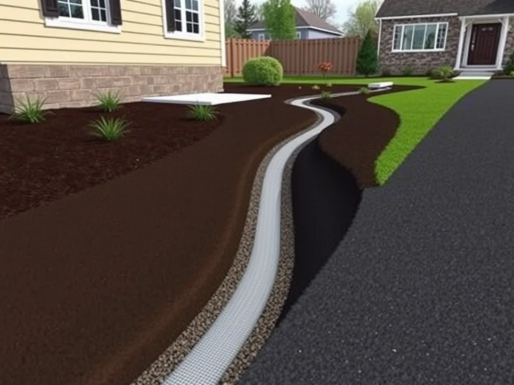 Illustration of proper drainage affecting asphalt costs