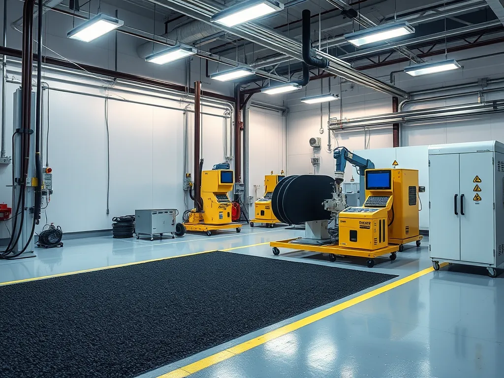 Advanced asphalt testing laboratory showcasing cutting-edge equipment for future innovations in asphalt testing procedures.