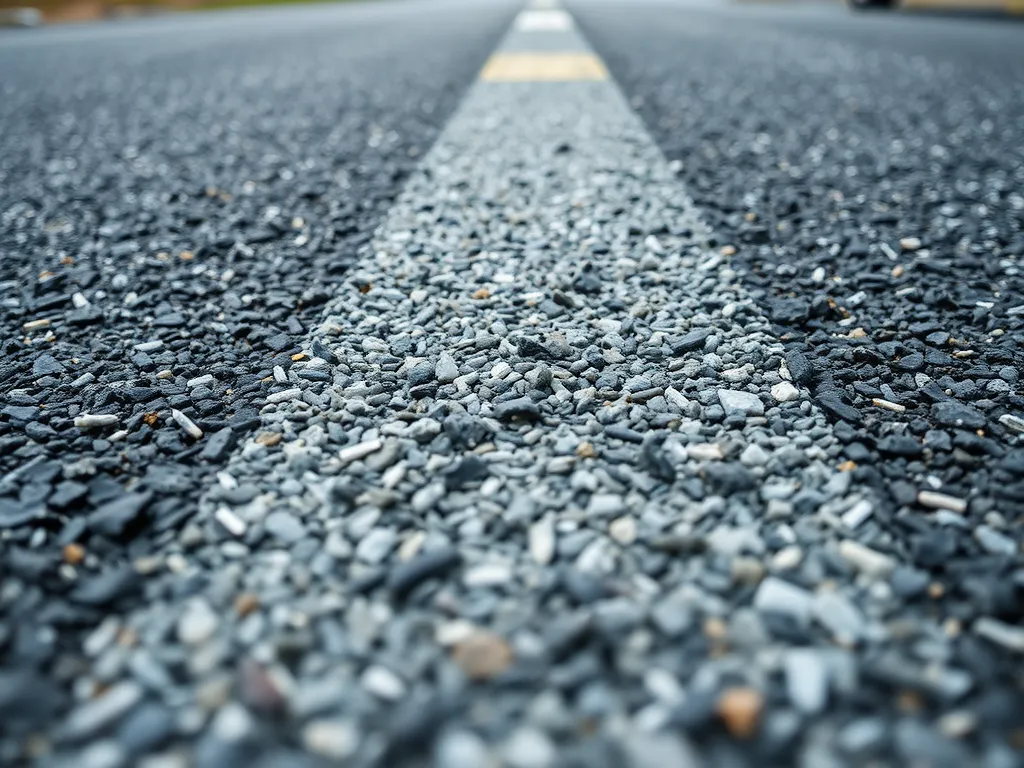 Close-up view of innovative asphalt materials showcasing global trends in asphalt innovation.