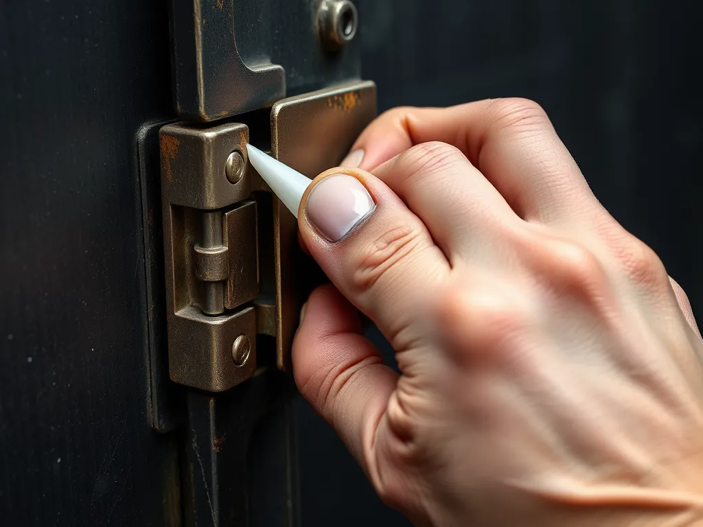 A close-up of a hand using a tool for precise work in asphalt construction.