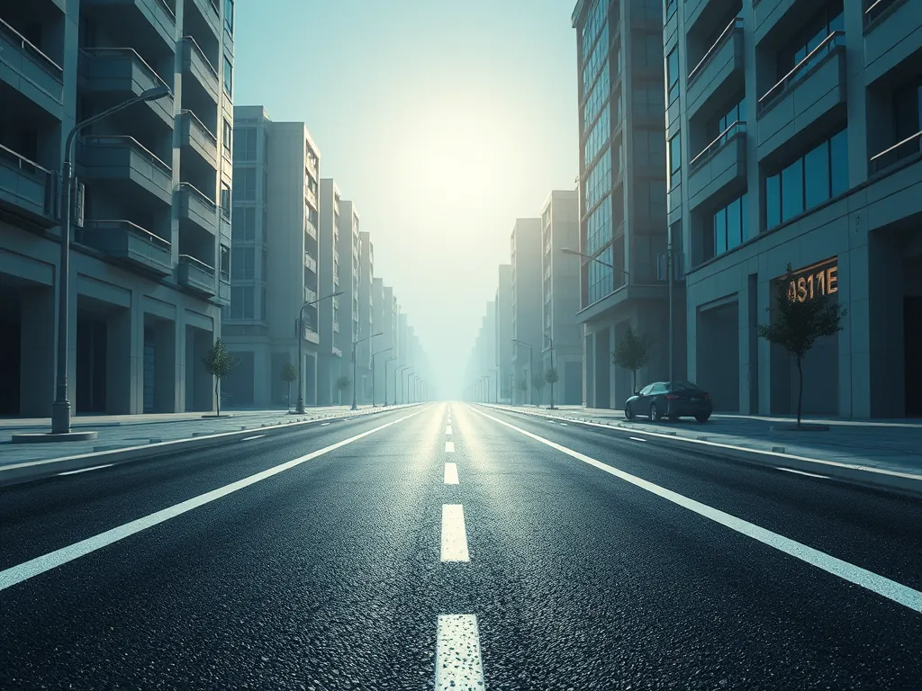 Paved road with heat-resistant asphalt technology enhancing urban infrastructure.