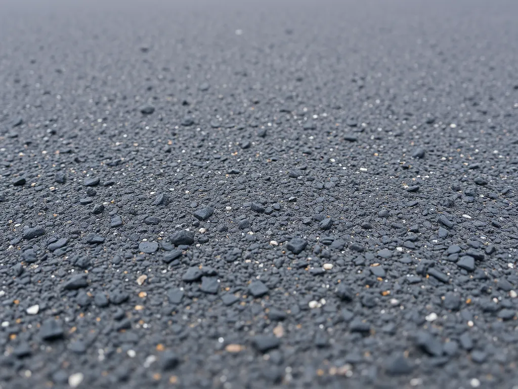 Close-up view of high-performance asphalt blends showcasing texture and composition