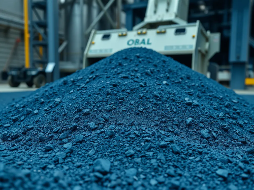 Close-up view of high-performance asphalt blend material used in construction.